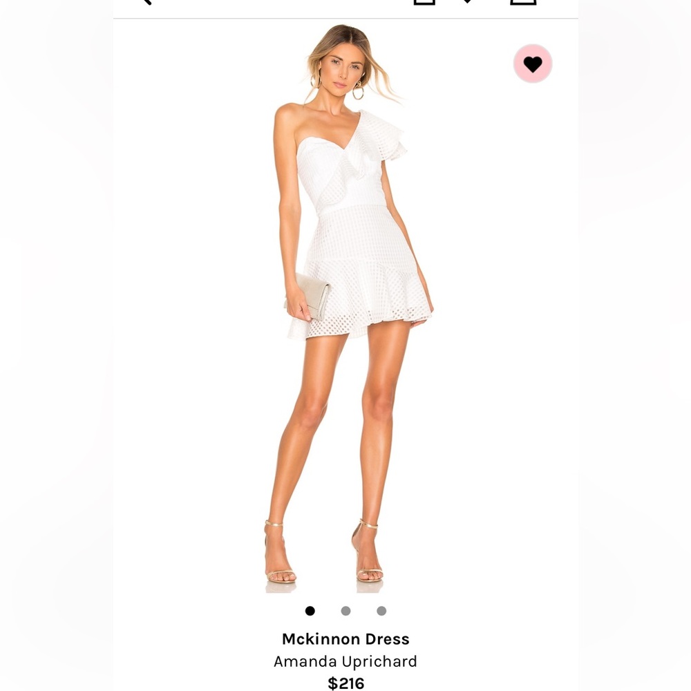 White Amanda up Richard one shoulder dress